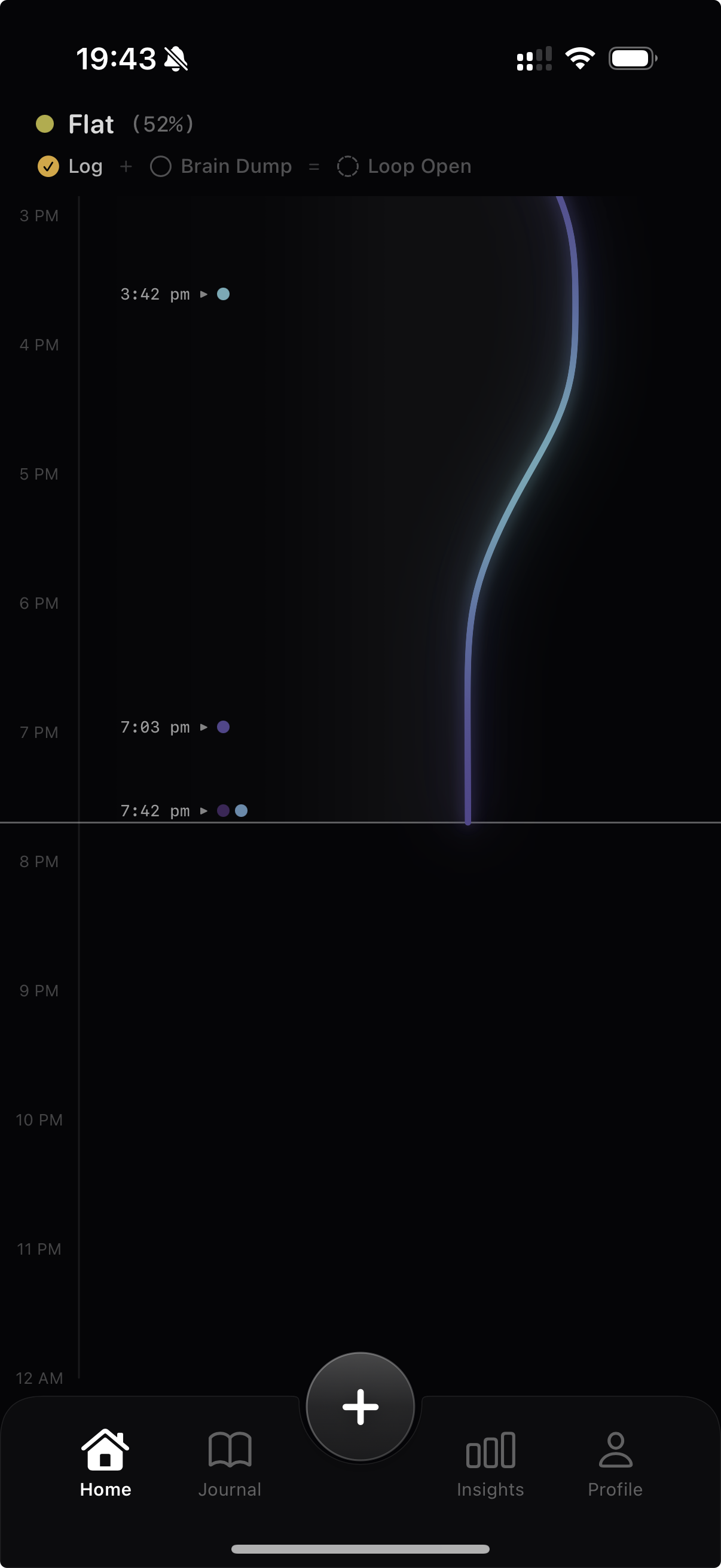 Shadow app timeline view